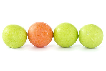 Image showing row of  chewing gum balls