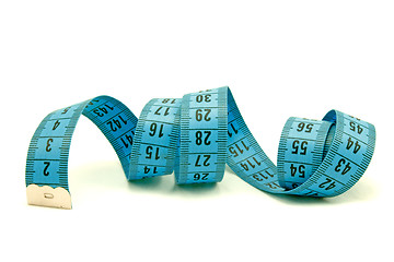 Image showing measuring tape  on white background