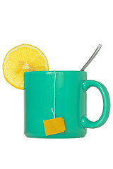 Image showing Teacup with a lemon slice