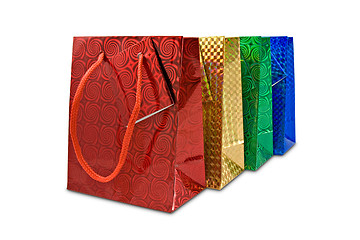 Image showing four colorful gifts bags