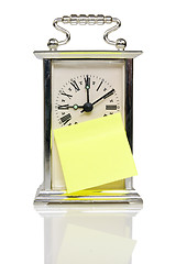 Image showing clock with sticky paper