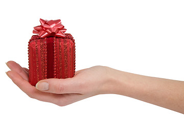 Image showing hand with gift