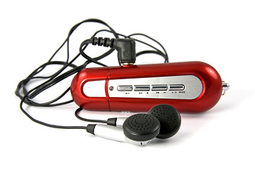 Image showing red portable music player