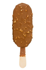 Image showing chocolate ice cream with  almonds