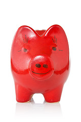 Image showing red  piggy bank 