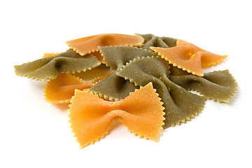 Image showing three colour pasta farfalle