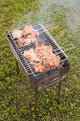 Image showing  grilling chicken