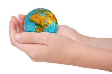 Image showing hands with a globe