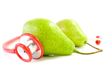 Image showing pears and stethoscope