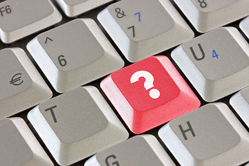 Image showing Computer keyboard with  question key