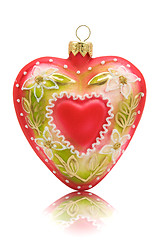 Image showing heart shaped bauble