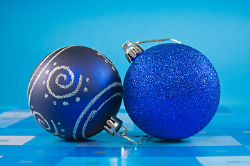 Image showing two  christmas baubles