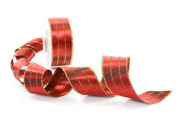 Image showing red festive ribbon 