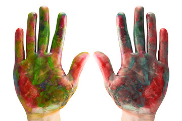 Image showing painted hands