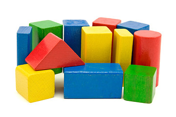 Image showing colored wooden blocks