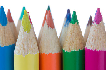 Image showing close up  of color pencils crayons