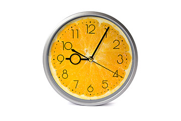 Image showing orange fruit clock 