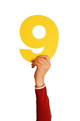 Image showing number nine in hand