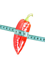 Image showing pepper wrapped with measuring tape