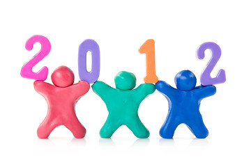 Image showing plasticine people show year 2012