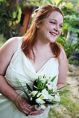 Image showing Bride with a bouquet