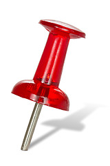 Image showing Red  push pin 
