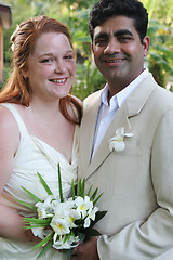 Image showing Beautiful bride and groom