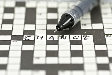 Image showing crossword with word 