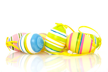 Image showing colorful bright easter eggs