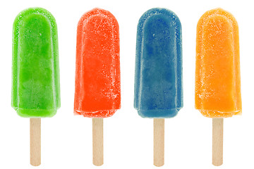 Image showing four colorful popsicles