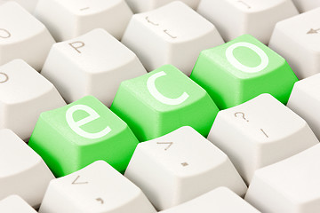 Image showing Computer keyboard with an eco option