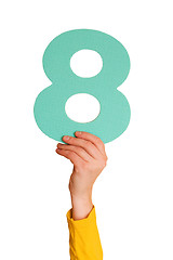 Image showing number eight in hand