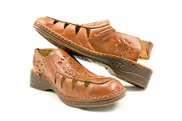 Image showing brown leather shoes