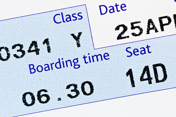 Image showing boarding card