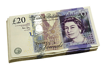 Image showing bunch of twenty pounds