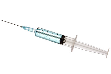 Image showing syringe and needle isolated on a white