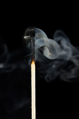 Image showing Smoke from a match