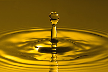 Image showing golden water splash