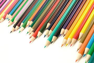 Image showing set of multicolored pencils