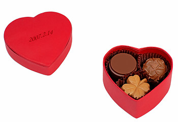 Image showing Valentine chocolate box