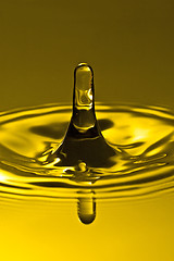 Image showing splash of golden clean water