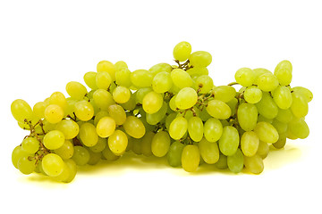 Image showing green grapes  on white background