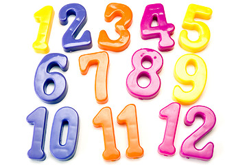 Image showing plastic color numbers