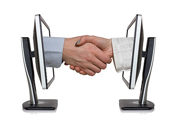 Image showing Virtual handshake