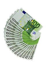 Image showing one hundred Euros banknotes