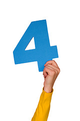 Image showing number four in hand