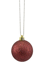 Image showing dark red christmas bauble