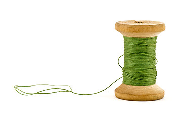 Image showing green thread spool