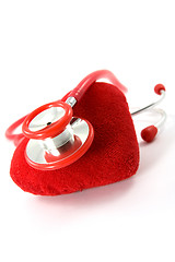 Image showing Heart and a stethoscope