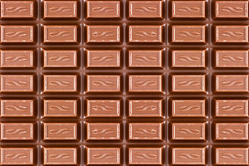 Image showing texture of dark brown chocolate bar 